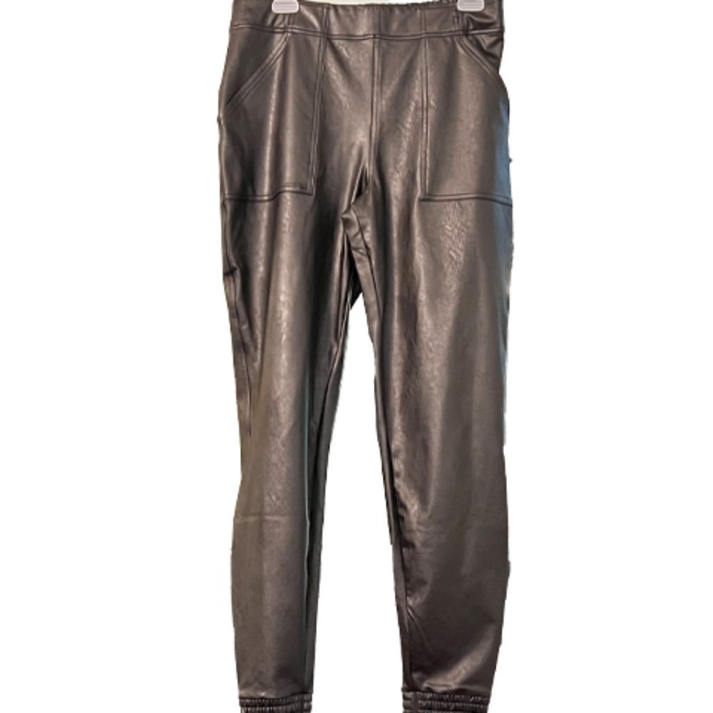 SPANX Black Leather Pants